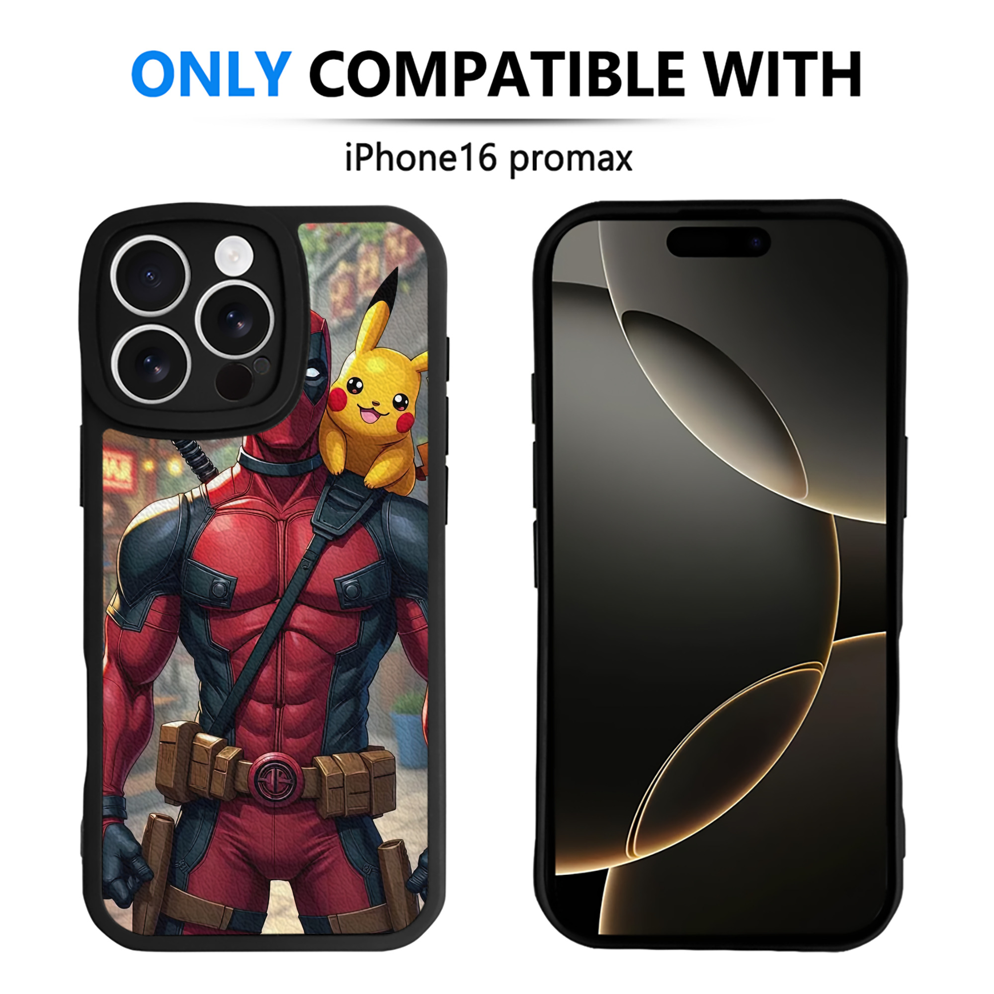 （画像用） Deadpool デッドプール 【iPhone 16シリーズ対応】シリコンスマホケース（レザー調） 材質：シリコン